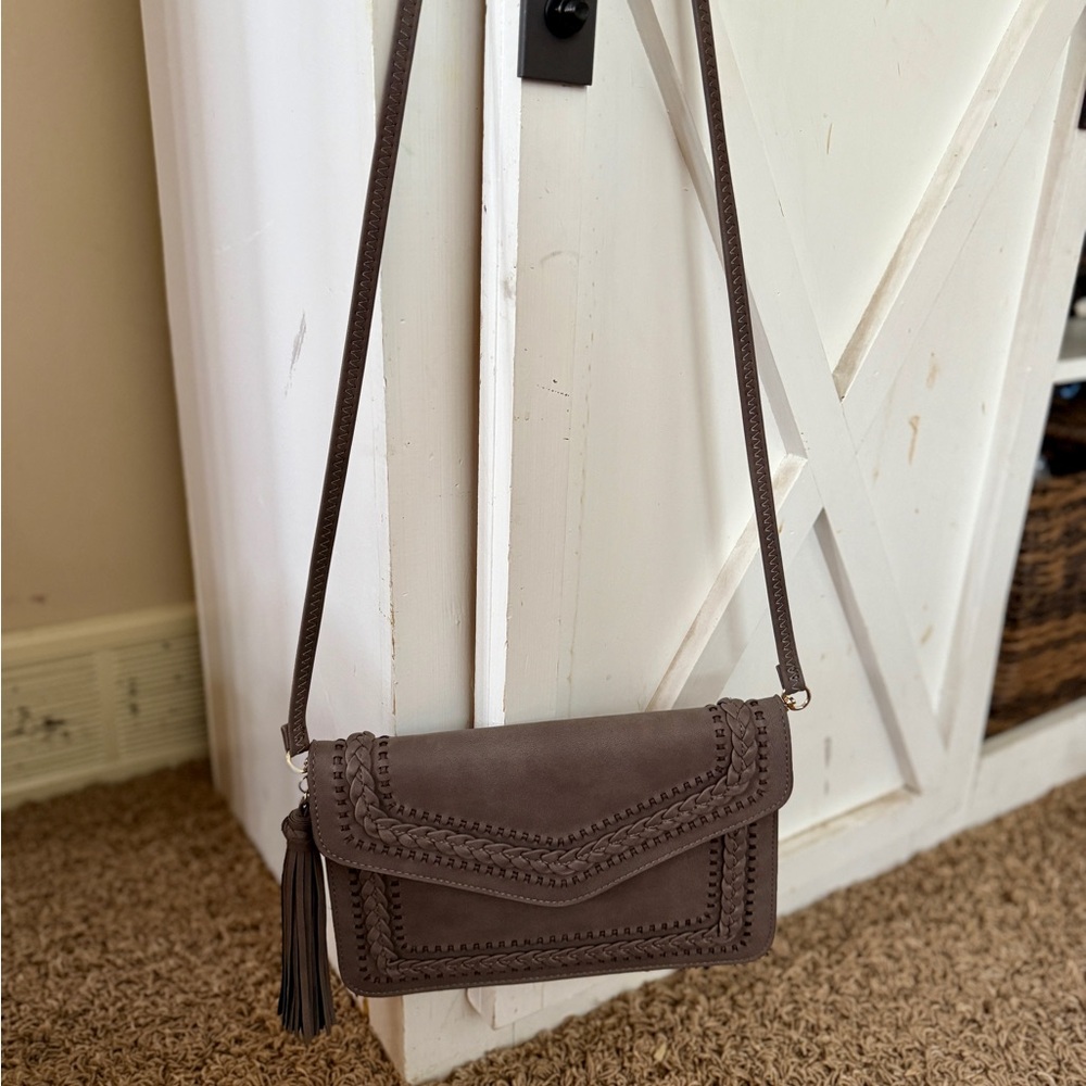 Elegant Gray Crossbody Bag